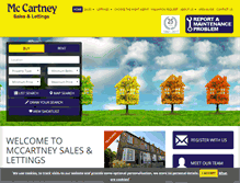 Tablet Screenshot of mccartneyestateagents.co.uk